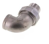 Conector acodado 90deg 1 1/4'' Macho R x Hembra Rp Acero inoxidable Junta cónica 16bar (224.8psi)