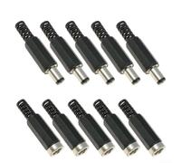 Conector de alimentación CC, 2,1 x 5,5 mm/2,5 x 5,5 mm macho hembra par zócalo para cámara CCTV LED tira (DC5.5 x 2.1 mm)