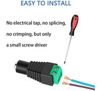 Conector de alimentación cilíndrico macho hembra 12V DC 5.5x2.1mm adaptador de enchufe y toma corriente accesorio de cableado eléctrico universal ideal para tiras de luces LED cámaras de vigilancia Ma
