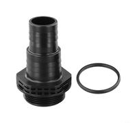 Conector de bomba con junta tórica de 32/38 mm para bomba de circulación SPS25, SPS50, SPS75, SPS100, recambio ABS negro (2 unidades) (1set)