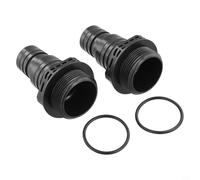 Conector de bomba con junta tórica de 32/38 mm para bomba de circulación SPS25, SPS50, SPS75, SPS100, recambio ABS, salida de agua negra (2 unidades) (2 unidades)