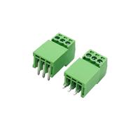 Conector de cable con pin 10/5 pares 2EDG PCB 2,54mm paso aguja recta/ángulo recto conector de clavija curvada bloque terminales tornillo(Straight needle,5Pairs,3P)