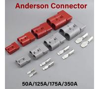 Conector de Carga de Batería de 2/4/6 Piezas, 50A, 120A, 175A, 350A, 600V, Enchufe de Corriente Rápida de Alta Corriente para Batería de Coche Eléctrico, Cable Solar 2PCS red 175A