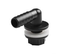Conector de codo negro de 3/8 pulgadas a 14 mm, para tanque de agua, tanque de peces, manguera de riego de lluvia, adaptador de boquilla