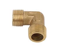 Conector de codo para compresor de aire, válvula de retención roscada macho de 90 grados de latón forjado G 3/8 "x G 3/8" Conector para tubos