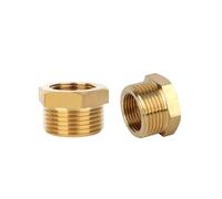 Conector de conexión de tubería de casquillo reductor de latón con rosca macho a hembra BSP de 1/8", 1/4", 3/8", 1/2", 3/4" y rosca hembra-macho M14, M18, M20, M22, M27, M30(F BSP1l8-M M14x1.5)