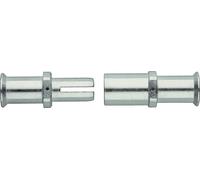 Conector de crimpado HARTING 350A, contacto (macho) de 70mm², calibre AWG00, color plateado, 1 unidad. Material: aleación de cobre. Cantidad: 1 unidad