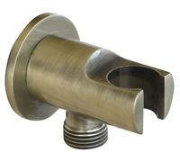 Conector de ducha Sapho con soporte para ducha de mano, color bronce