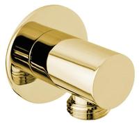 Conector de ducha Sapho, redondo, con boquilla delgada, color dorado