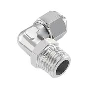Conector de empuje de codo de ajuste giratorio neumático - Adaptador de tubo roscado de precisión for tubos de metal, 1 pieza(12mmx1/8inch)