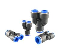 Conector de enchufe rápido de tubo de aire neumático, tipo Y, reductor de plástico, PW6-4/8-6/10-8, 1 Uds.(PW16-12)