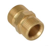 Conector de extensión de manguera de lavado a presión de latón, adaptador de acoplador macho a hembra M22 para limpieza de alta potencia, accesorio de latón macizo con doble junta de cable interior (A