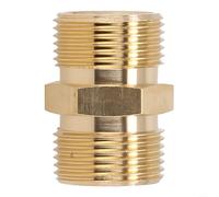 Conector de extensión de manguera de lavadora de alta presión M22 de 14 mm a 15 mm, adaptador de rosca macho a hembra de latón macizo, dorado para equipos de riego de jardín (M22-14)