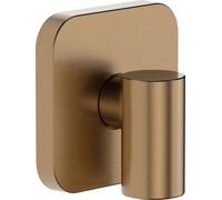 Conector de grifo Hansgrohe FixFit Fine Q, con válvula antirretorno, acabado bronce cepillado