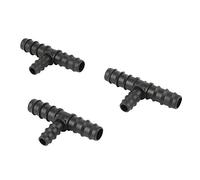 Conector de la manguera 20 mm Diámetro exterior de 16 mm de púas La reducción de T manguera de jardín de agua de riego divisor de tubo de la manguera de tres vías Acoplamiento adaptador 10Pcs