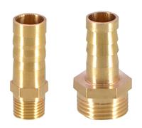Conector De Latón Conector de tubería latón, cola lengüeta for manguera, 1/8 ", 3/8", 1/4, conector macho BSP, adaptador acoplador cobre(3l8BSP 8mm Barb)
