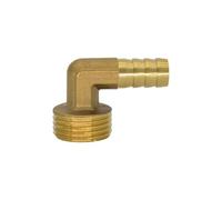 Conector De Latón Manguera de cola púas latón 1/4 3/8 1/2 3/4 codo macho hembra conector tubería adaptador acoplador junta(Black,8mm Hose OD,1/4")