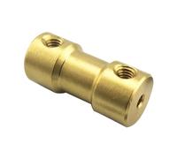 Conector de latón para tubería 2 uds D9 * L20 2mm/2,3mm/3mm/3,17mm/4mm/5mm/6mm acoplador de acoplamiento del eje Motor rigidez latón(3.17mm-3.17mm)