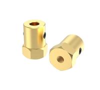 Conector de latón para tubería Conector de neumático hexagonal D12L18 12mm, acoplamiento latón for adaptador husillo for piezas conexión coches RC(6MM)