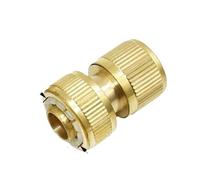 Conector de latón para tubería Conector rápido de manguera latón, accesorio parada agua, rosca cobre, acoplamiento for grifo jardín, 1/2 '', 5/8", 3/4'', 1''(M)