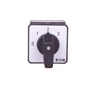 Eaton T0-2-8241/E Interruptor de Escalones, Contactos 3, 20 A, Placa Indicadora 0-3, 45°, 3 Escalones, 45°, Montaje Empotrado, 4.8 cm x 4.8 cm x 8.6 cm