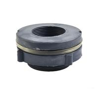 Conector de mamparo de plástico PVC con roscas internas y junta de sellado de silicona para fontanería hermética en riego, tanques de agua y piscinas (1.5 pulgadas)