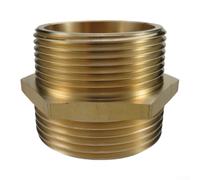 Conector de manguera de fuego de latón NPT macho de 1-1/2 pulgadas a 1-1/2 pulgadas NST NH macho, adaptador de boquilla hexagonal de alta presión, rosca resistente a fugas para fontanería