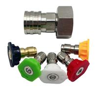 Conector de manguera de jardín - Conectores de acero inoxidable a prueba de polvo - Adaptador de manguera de jardín de 3/4" a 1/4" - para pulverizadores, herramientas de lavado, riego, lavado de