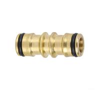 Conector de manguera de latón de dos vías con acabado dorado para grifo de agua de jardín de 1/2 pulgada, conexión macho en juegos de equipos de riego y lavado de automóviles