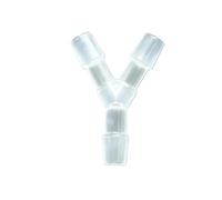 Conector de manguera en T, tipo Y, conector de púas, conector de plástico de 3 vías en forma de YT, divisor de flujo de aire y agua for riego de laboratorio.(Tee 20pcs,20mm Y-Style)