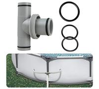 Conector de manguera para piscina en T, diámetro de 32 mm a 38 mm de diámetro, conector de manguera de piscina de 3 vías, adaptador para Intex Bestway Coleman, conector de manguera de piscina