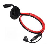 Conector de montaje en panel de desconexión rápida SAE de 12 AWG 30 cm, cable de extensión solar resistente para vehículo para batería y herramientas eléctricas al aire libre - 12-36 V
