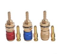 Conector de panel de cable de soldadura TIG de latón de ajuste rápido para soplete refrigerado por agua de gas argón de 6 mm, kit adaptador de enchufe de aviación
