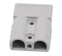 Conector de para batería 50A 600V para Carretilla Elevadora, Industrial Sin Género, Contacto Plateado, Cable 12-6AWG, Gris/Rojo(grey-50A)