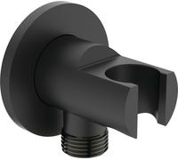 Conector de pared Ideal Standard con soporte para ducha redondo Idealrain Round, modelo BC807XG, color