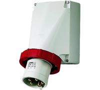 Conector de pared Mennekes CEE-Wand, 63A, 5 polos, 400V, clase de protección 6h, IP67, 1 unidad.