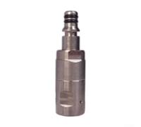 Conector de pistola de agua de alta presión de acero inoxidable, junta de manguera anti, para montaje de metal para lavado de jardín, adaptador plateado de instalación rápida, 6,7 cm (serie 5)