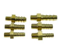 Conector de púas de Cobre con Rosca Macho Mini, 30 Unidades, M4 x 0,7, M5 x 0,8, M6 x 1 a 3, 4 mm, 5 mm y 6 mm, for Manguera, Tubo de Cuero, tráquea, conexión de tubería.(6-M5)