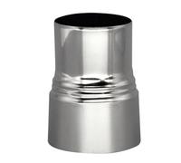 Conector de reducción de extensión de tubo de estufa, 1 pieza de cabeza grande a cabeza pequeña de acero inoxidable, reductor de revestimiento de humos, adaptador de chimenea, tubo de estufa(10cm~9cm)