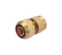 Conector de Riego Aquastop de Latón AROZ | Cierre Automático sin Pérdida de Agua | Conexión Universal para Mangueras de Jardín Ø15-19 mm | Alta Resistencia