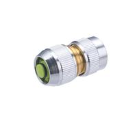 Conector de Riego de Latón Cromado Aquastop con 6 Bolas | Cierre Automático sin Fugas | Conexión Rápida y Precisa para Jardín Ø15 mm | AROZ