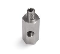 Conector de sensor presión aceite M12 M10 M14 1/8NPT 1/4NPT, adaptador en T calibre línea alimentación, orificios laterales acero inoxidable, hembra NPT 1/8" Sensor oxígeno(1-4NPT)