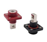 Conector de Terminal 2 uds 250A Nuevo Terminal de Almacenamiento de energía Terminal de Pared a través de batería de Litio Terminal Negativo Positivo Conector de Terminal de Cobre (Color : Red and Bl