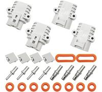 Conector de terminal de batería de desconexión rápida de 50 A 600 V, paquete de 2 para artículos esenciales de autocaravana, pines de cobre rojo de alta conductividad para cable inversor portátil para