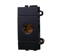 Conector de toma de TV terminal hembra, compatible con Bticino Living Light (negro)
