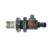 Conector de tope de agua 3/4 adaptador de tanque de PVC con boquilla de conexión rápida, accesorio de manguera para salida de tanque de almacenamiento de lluvia (1/2)