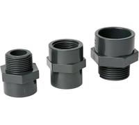 Conector de tubería roscada UPVC, adaptador hembra o macho gris oscuro for tubería de agua, riego de jardín y plomería de acuario, 1/2 a 2 pulgadas(Female Thread (1PC),1 Inch-32mm)