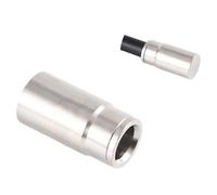 Conector de tubo de PE neumático, manguera de aire reductora de latón niquelado de 8-6mm, ajuste rápido de fontanería 2 piezas Quick-connect end plug