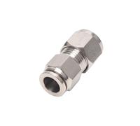 Conector de tubo neumático Adaptador de acero inoxidable 316 tipo PZ (1 pieza), conexión rápida unión compresión, conector fluido SS(14x14mm)