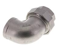 Conector De Unión Angulado A 90 Grados Rp1 1/2'' Femenino Acero Inoxidable Junta Plana PTFE 16bar (224.8psi)